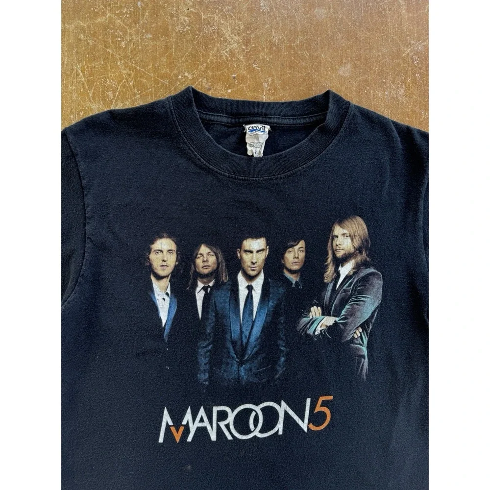 VTG 2007 Maroon 5 Adam Levine American Rock Pop Band Promo Tour T-Shirt (S)